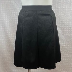 Studio 253 Black Floral Embossed A-Line Skirt